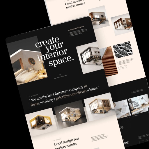 Interiro website screenshot 1