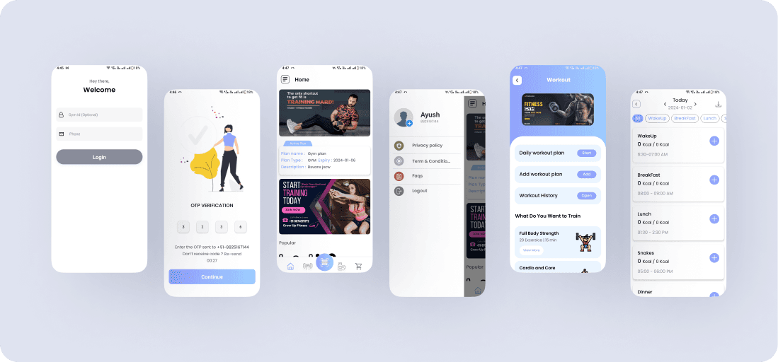 Gym User App screenshot 1